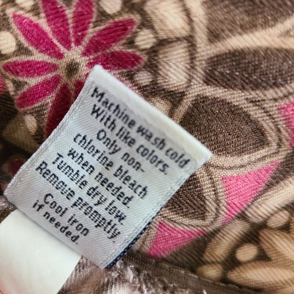 CROFT & BARROW Pink Gray Geometric A Line Side Zip Skirt Womens Size 6 - Picture 4 of 6